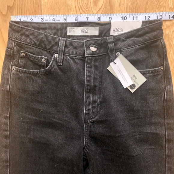 TOPSHOP NWT MOM JEANS BLACK - Picture 3 of 8